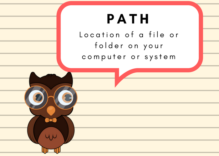 Path vocabulary card