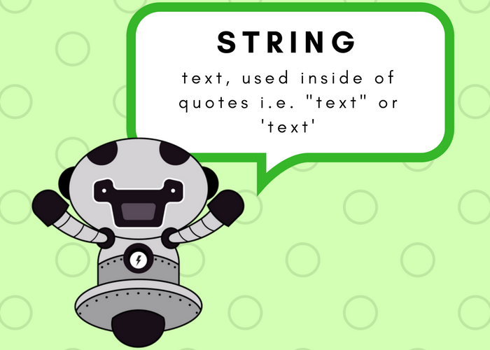 String vocabulary card